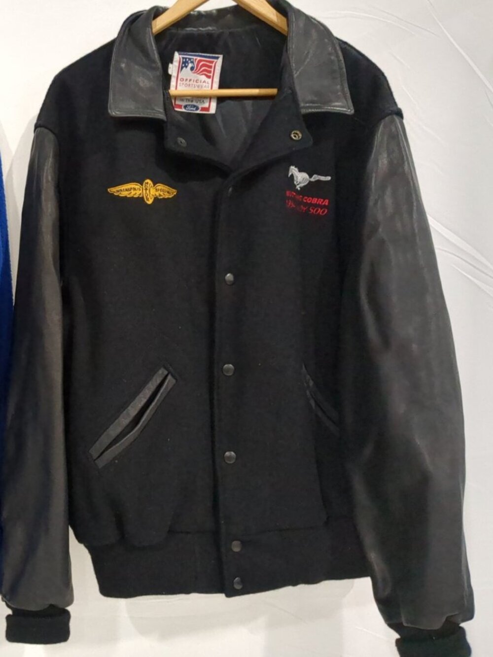 Vintage 1994 Indy 500 Ford Mustang Cobra Varsity Jacket L